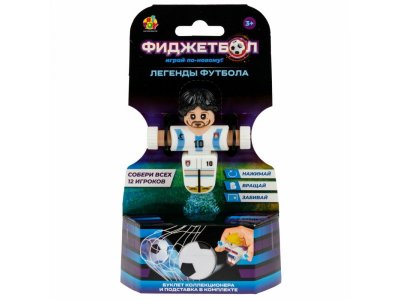 Игрушка 1Toy Фиджетбол: Легенды футбола серия 1 Футболист с мячом и подставкой 1-00474388_2