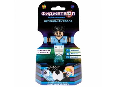 Игрушка 1Toy Фиджетбол: Легенды футбола серия 2 Футболист с мячом и подставкой 1-00474389_13