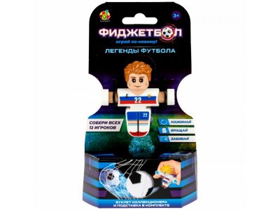 Игрушка 1Toy Фиджетбол: Легенды футбола серия 2 Футболист с мячом и подставкой 1-00474389_11