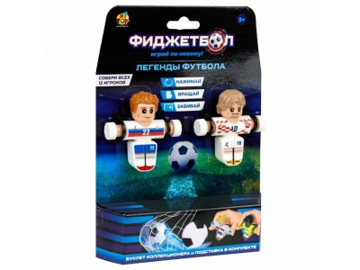 Набор игровой 1Toy Фиджетбол: Легенды футбола, 2 футболиста Россия - Хорватия с мячом и подставкой 1-00474391_3