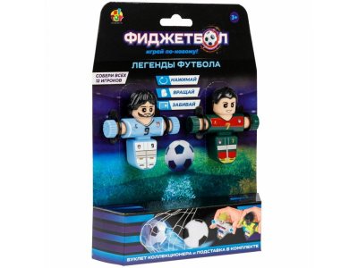 Набор игровой 1Toy Фиджетбол: Легенды футбола, 2 футболиста Португалия - Уругвай с мячом и подставко 1-00474394_7