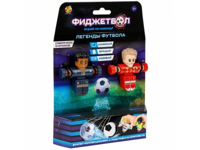 Набор игровой 1Toy Фиджетбол: Легенды футбола, 2 футболиста Франция - Бельгия с мячом и подставкой 1-00474395_9