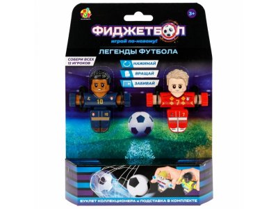 Набор игровой 1Toy Фиджетбол: Легенды футбола, 2 футболиста Франция - Бельгия с мячом и подставкой 1-00474395_8
