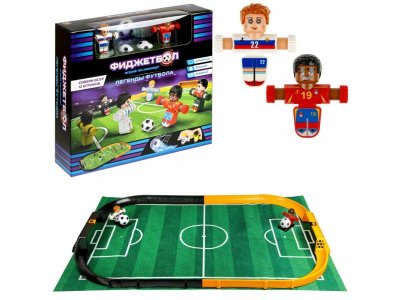 Набор игровой 1Toy Фиджетбол: Легенды футбола Чемпионат Россия - Испания, 2 футболиста, футбольное п в ассорт. 100474399