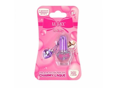 Лак для ногтей Lukky Charmy Laque peel-off сверкающий, с ароматом ванили, подвеска 5 мл 1-00474402_2