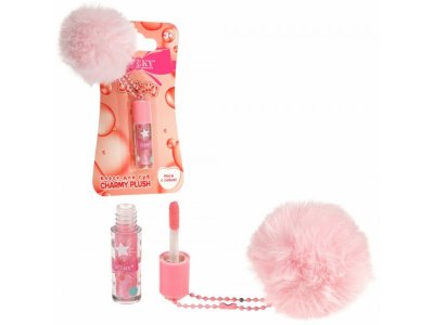 Блеск для губ Lukky Charmy Plush голографический с ароматом ягодного десерта, брелок 1 мл розовый 100474403
