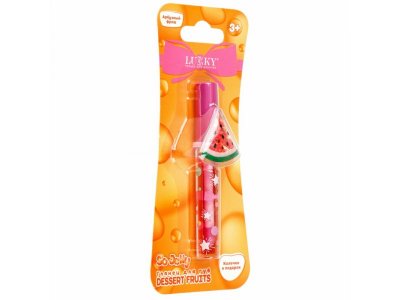 Глянец для губ Lukky Dessert Fruits арбузный, колечко 3 мл 1-00474406_2