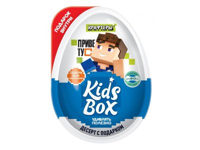 Десерт с подарком Kids Box Крафтеры Юни, Тумка, Владус и Леня, Фиксплей 20 г 1-00475269_2