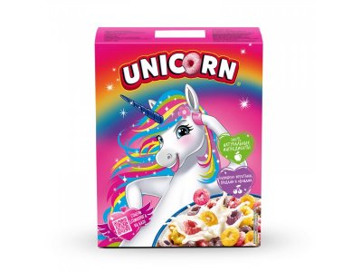 Готовый завтрак Unicorn Радужные колечки с фруктовым вкусом 195 г 100263275