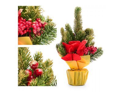 Ель сувенирная Снеговичок, 30 см 100469762