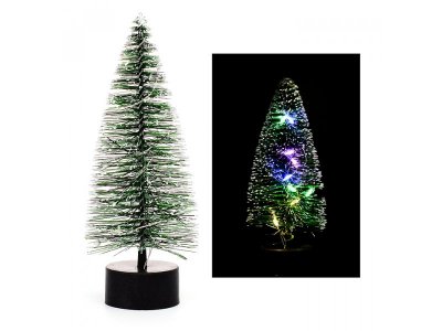 Елочка Снеговичок светящаяся, 15 см 100469781