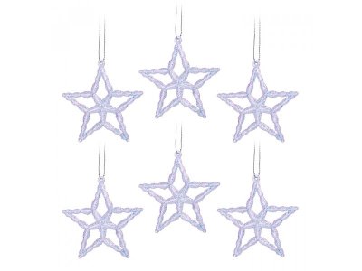 Набор новогодних украшений Снеговичок Зимние звёздочки 5 шт*6 см 100469824