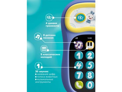 Игрушка итерактивная Alilo Телефон Ушастик-Лапочка P3 1-00475523_11