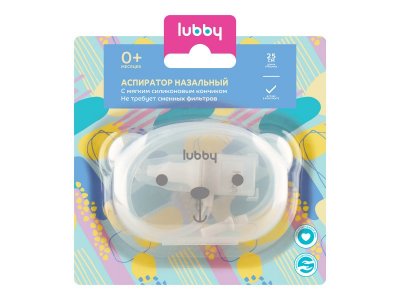 Аспиратор назальный Lubby с мягк. сил. нос., в футляре, от 0 мес. р. 100475491