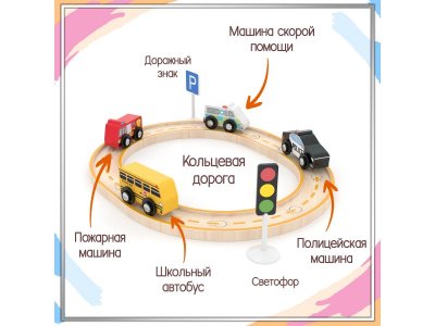 Набор игровой J'adore Транспорт Городские службы с кольцевым шоссе 1-00475166_4