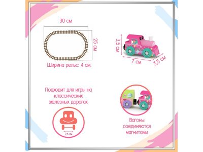 Набор игровой J'adore Железные дороги Поезд Принцессы с кольцевой ж/д 1-00475167_5