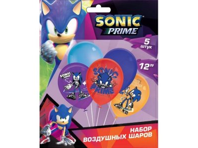 Набор латексных воздушных шаров Чудо Праздник Соник 5 шт 100468590