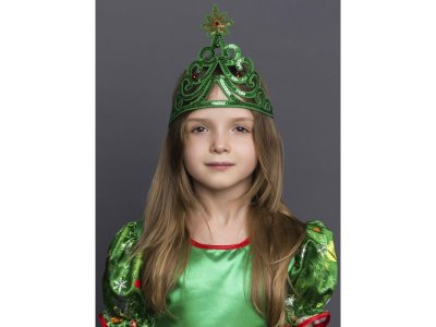 Костюм карнавальный Пуговка Ёлочка платье, корона 1-00469933_3