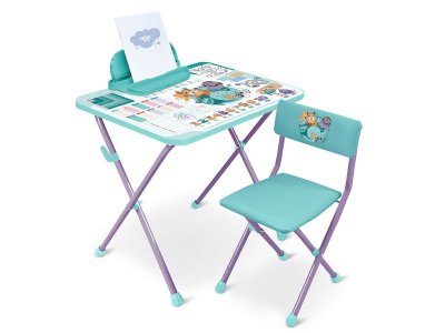 Комплект детской складной мебели Nika Kids Математика с монстриками мятный 100468627