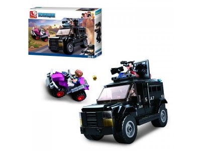 Конструктор Sluban Полиция Полицейский внедорожник на захвате, 293 детали мультиколор 100475316