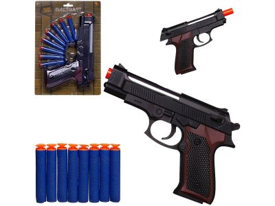 Игрушка Abtoys Пистолет Боевая cила с 8 мягкими пулями мультиколор 100475322