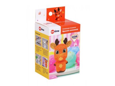 Набор для творчества On Time DIY Брелок - алмазная мозаика Олененок оранжевый 100475456