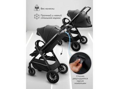 Коляска AmaroBaby Somnium Прогулочная, с реверсивным блоком 1-00453248_32