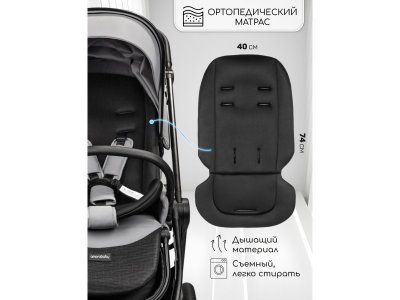 Коляска AmaroBaby Somnium Прогулочная, с реверсивным блоком 1-00453249_23