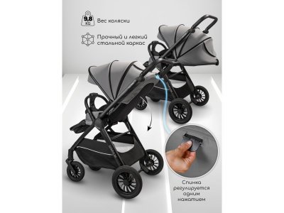 Коляска AmaroBaby Somnium Прогулочная, с реверсивным блоком 1-00453249_33