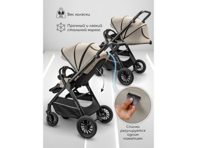 Коляска AmaroBaby Somnium Прогулочная, с реверсивным блоком 1-00453250_30