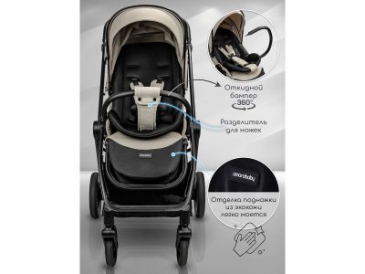 Коляска AmaroBaby Somnium Прогулочная, с реверсивным блоком 1-00453250_33