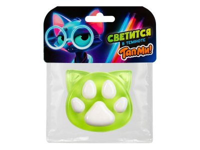 Игрушка-антистресс ТапМи Сквиш Лапка Котик зеленый 100476074