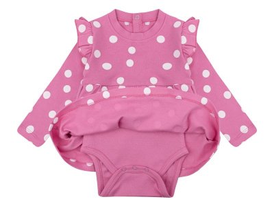 Боди-платье с длинным рукавом Palloncino Lilac Dots 1-00459390_3