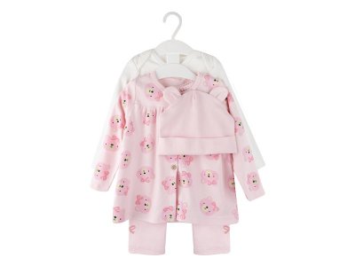 Набор боди, штанишки, кофточка, шапочка Palloncino Lilac Dots 1-00460096_2