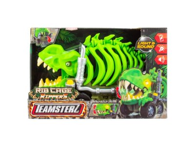 Машинка-транспортер HTI Teamsterz динозавр, свет/звук зеленый 100475514