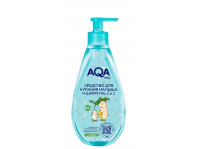 Средство AQA baby для купания и шампунь 2 в 1, 250 мл 100255742