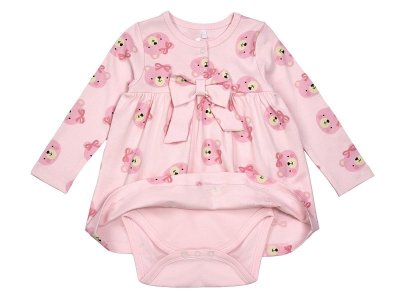 Боди-платье с длинным рукавом Palloncino Lilac Dots 1-00459402_2