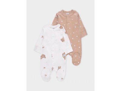 Набор комбинезонов Crockid 2 шт бежевый 100479334