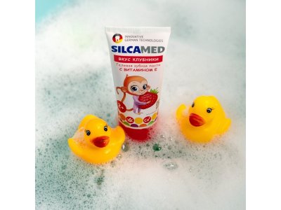 Зубная паста SilcaMed детская клубника, 65г 1-00479631_4