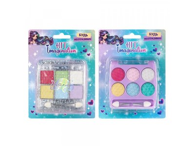 Набор детской косметики Hit Imagination детская Будь неотразима! Тени для век 6 г в ассорт. 100479652