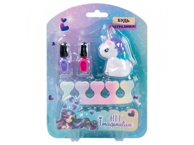 Набор детской косметики Hit Imagination Будь неотразима! Помада, лаки и раздел. для ногтей в ассорт. 100479653