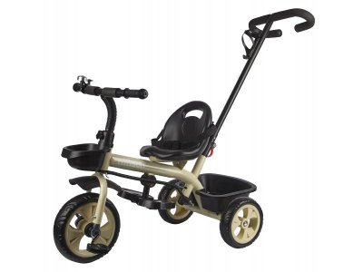 Велосипед трехколёсный Winson с родительской ручкой бежевый 100471252