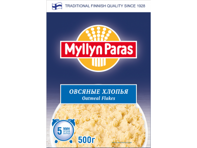 Хлопья овсяные Myllyn Paras 5 минут, 500 г 1-00346410_5