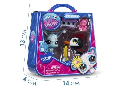 Игровой набор Littlest Pet Shop Пара друзей, Дятел и Кролик разноцветный 100480641