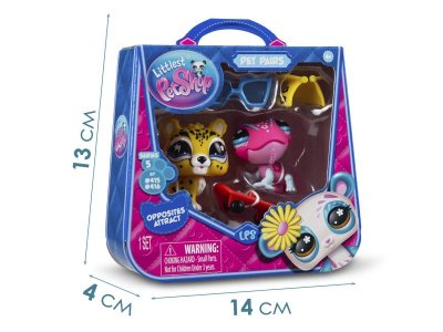 Игровой набор Littlest Pet Shop Пара друзей, Ящерица и Леопард разноцветный 100480642