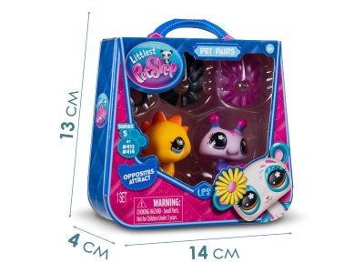 Игровой набор Littlest Pet Shop Пара друзей, Игуана и Пчела разноцветный 100480643