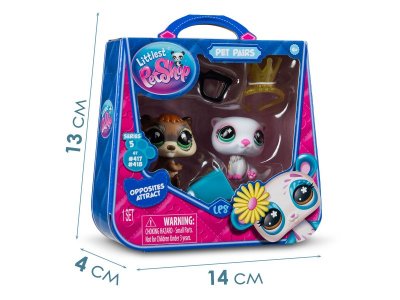 Игровой набор Littlest Pet Shop Пара друзей, Бобер и Хорек разноцветный 100480644