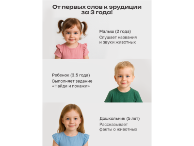 Книга BertToys, Нажималка, Животные 1-00480735_4