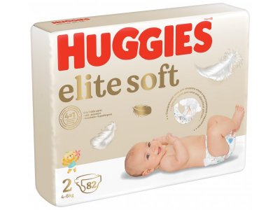 Подгузники Huggies Elite Soft 2 (4-6 кг) для новорожденных, 82 шт. 1-00244239_3