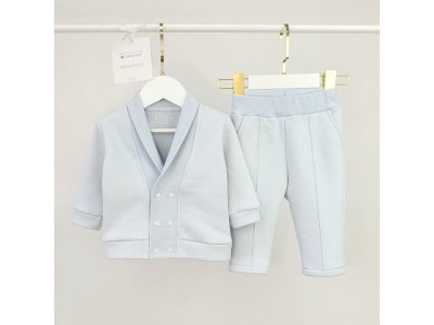 Комплект Лапочка блейзер и брюки голубой 100479100
